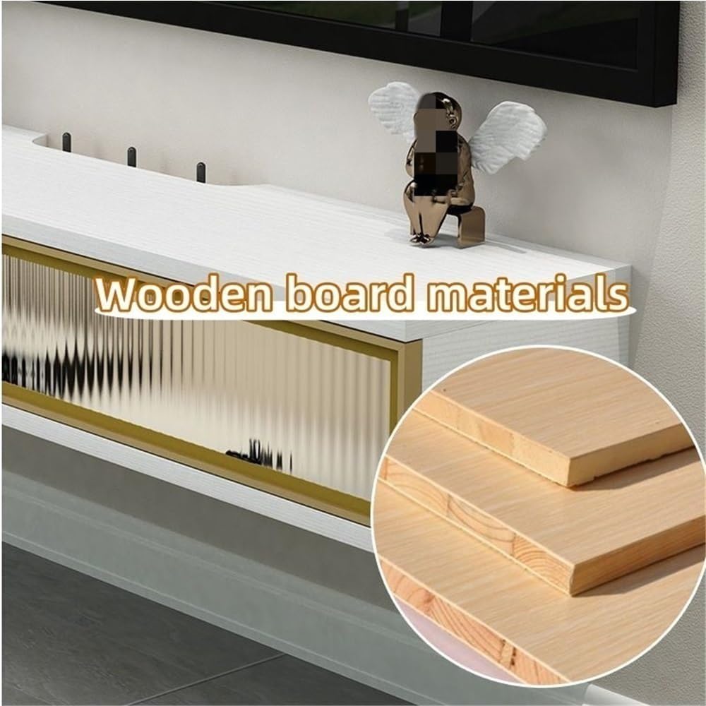 Genérico Moderno Soporte de TV de Pared - Centro de Entretenimiento Flotante con Espacio para Router WiFi - Elegante diseño Negro de 80 cm - Organizador Duradero para Sala de Estar - Solución Que aho