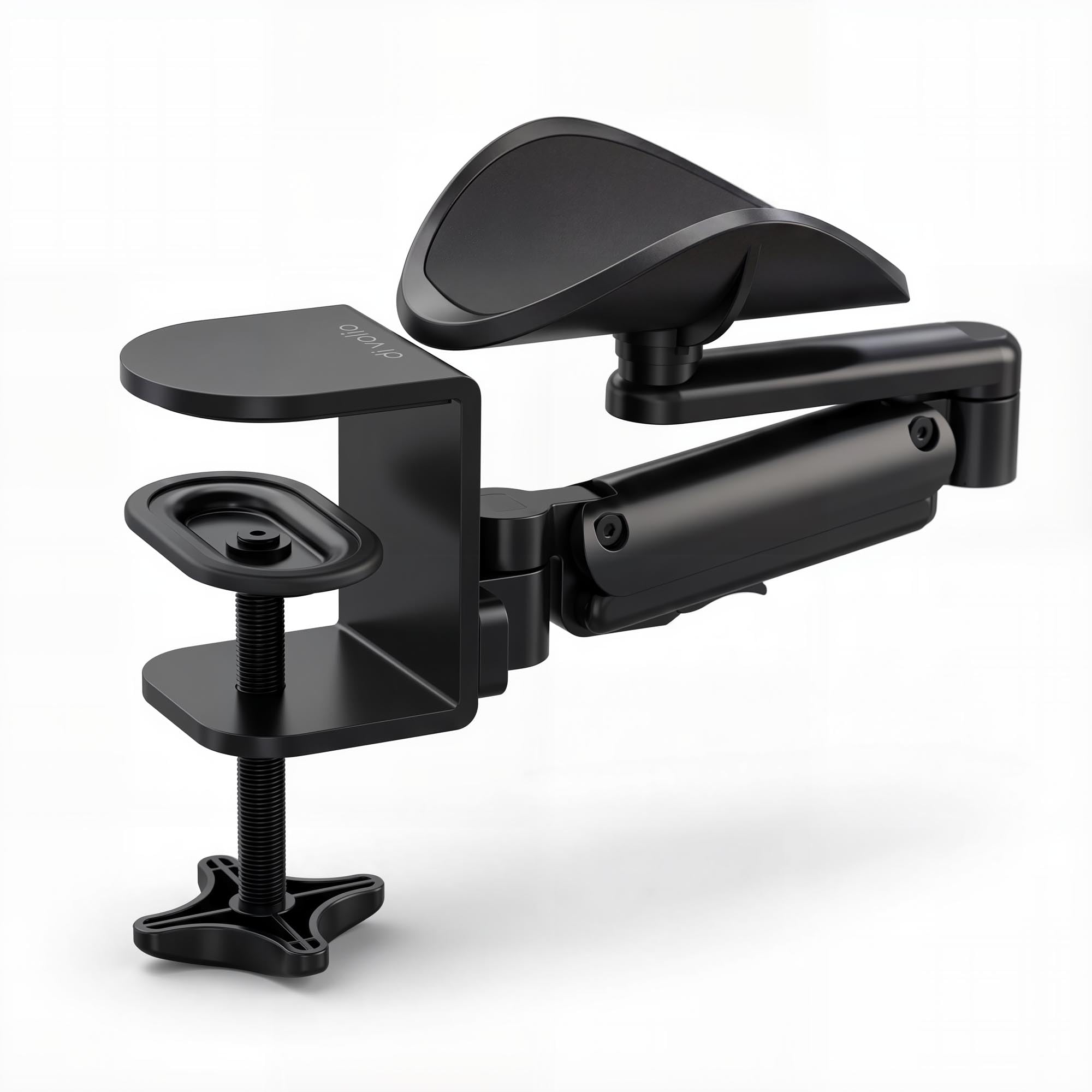 di volio Ergonomische Armauflage für Schreibtisch Schwarz DV-194ODA