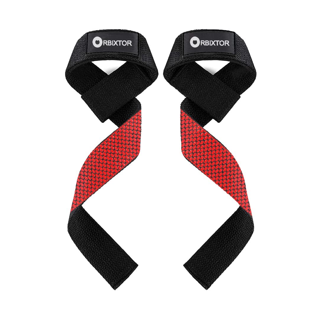 Orbixtor Lifting Straps with Gym Wrist Support: Enhance Your Grip Strength for Weightlifting, Bodybuilding, and Intense Gym Sessions. Perfect for Fitness Enthusiasts.