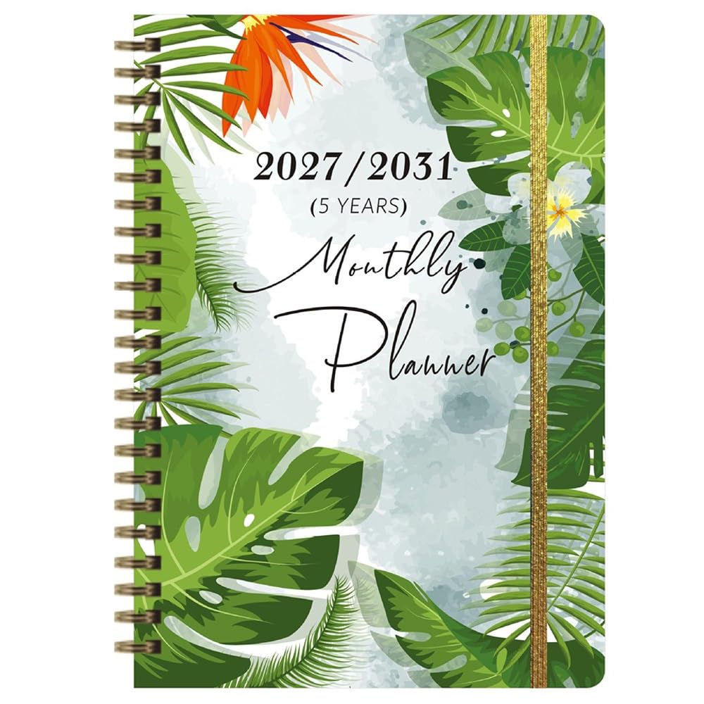 2027-2031 Monthly Planner Notebook: 5 Years Calendar from Jan 2027 - Dec 2031, A5 Monthly Diary Journal Planner(H)