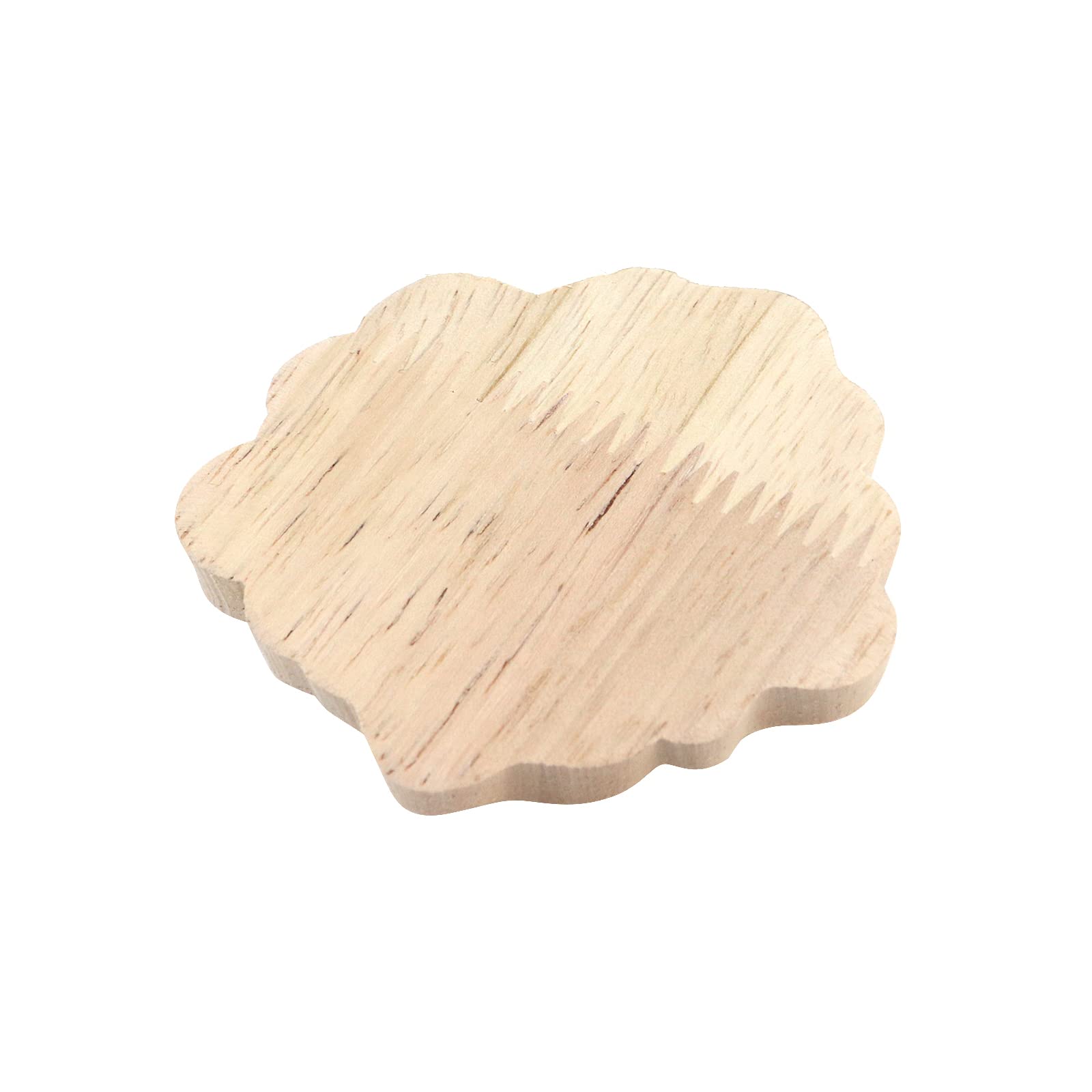 Antrader 4 Pcs Carved Wood Appliques Onlays,Unpainted Flower Shape Wood Carved Applique Frame Onlay for Cabinet Door Bed Wardrobe Furniture Decoration(7x7cm/2.76x2.76in)