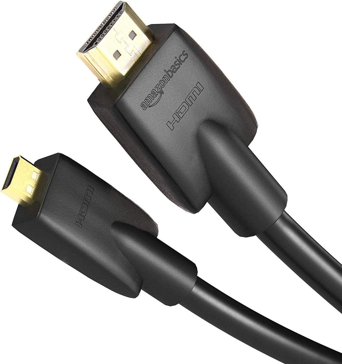 Amazon Basics High-Speed Micro-HDMI to HDMI TV Adapter Cable (Supports Ethernet, 3D, and Audio Return) - 6 Foot 2M), USB