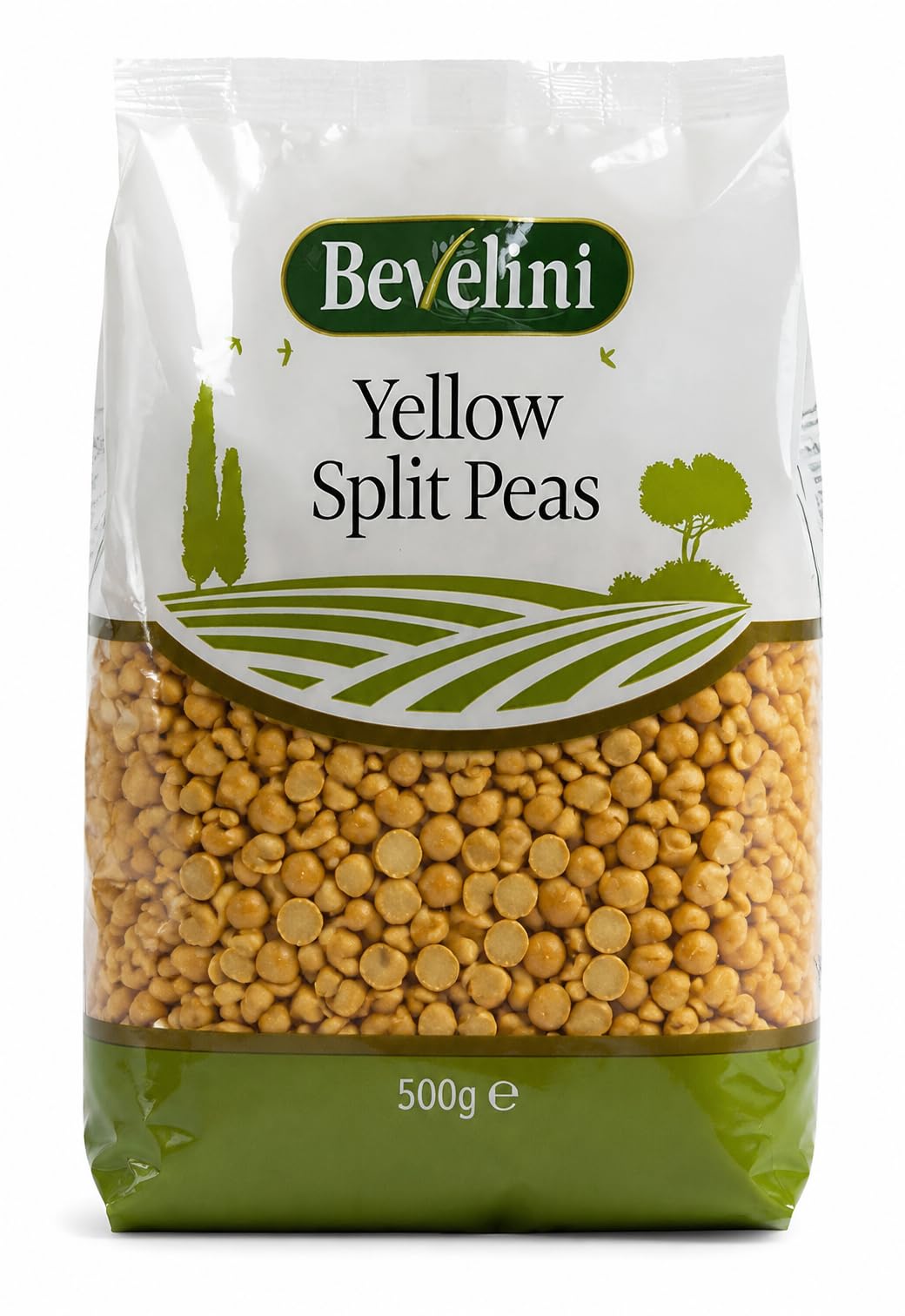 Bevelini Yellow Split Peas 500g - Dried Yellow Peas for Soups, Stews, Curries & Pease Pudding - High Protein & Fibre Plant-Based Pulses - Vegan & Vegetarian Friendly Pantry Essential