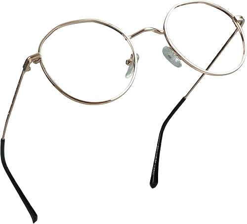 LifeArt - Gafas redondas con marco de aleación para gafas de lectura+aumento de 1,75