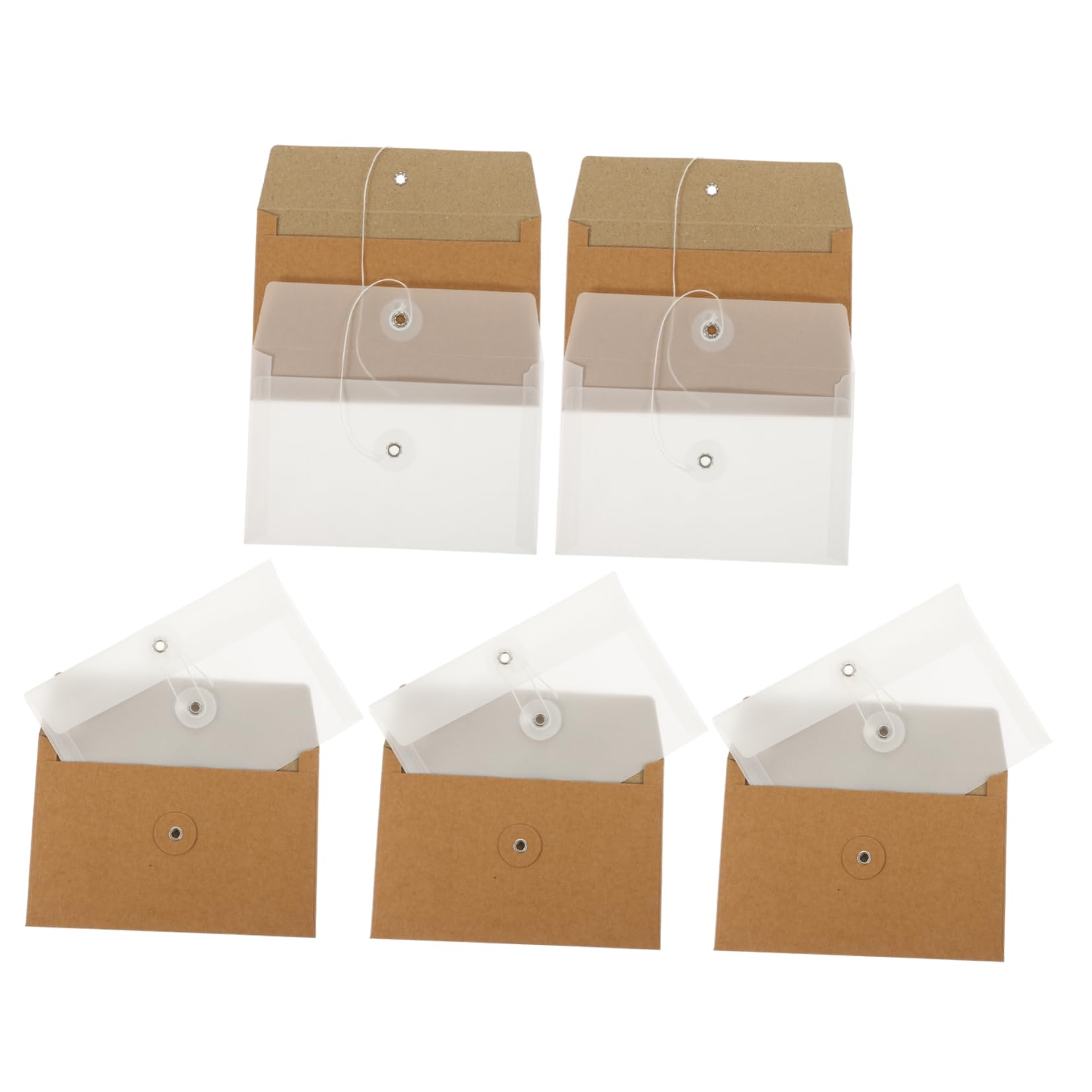 Lurrose 1 Set Lettermate Letters to Teump Photos Party Blank Envelopes Portable Envelopes Wedding Invitation Clear Envelope Festival Envelope Manicure Card Storage Bag Kraft Paper Student