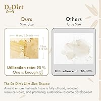 Vista 3 de DrDirt Tejidos de bambú de 3 capas, 110 unidades, bolsa de bambú para pañuelos faciales de bambú, paquete de 4 con dispensador montado en la pared