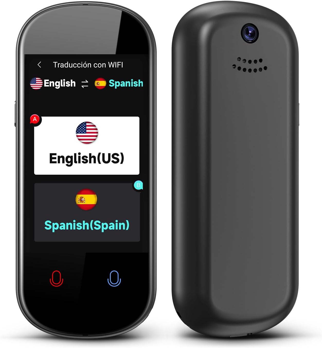 HASLED Language Translator Device, Portable Two-Way Instant Translator, Offline Online Voice Photo Translation, 137 Languages Supported, High Accuracy Device for Travel Business Learning (Black)