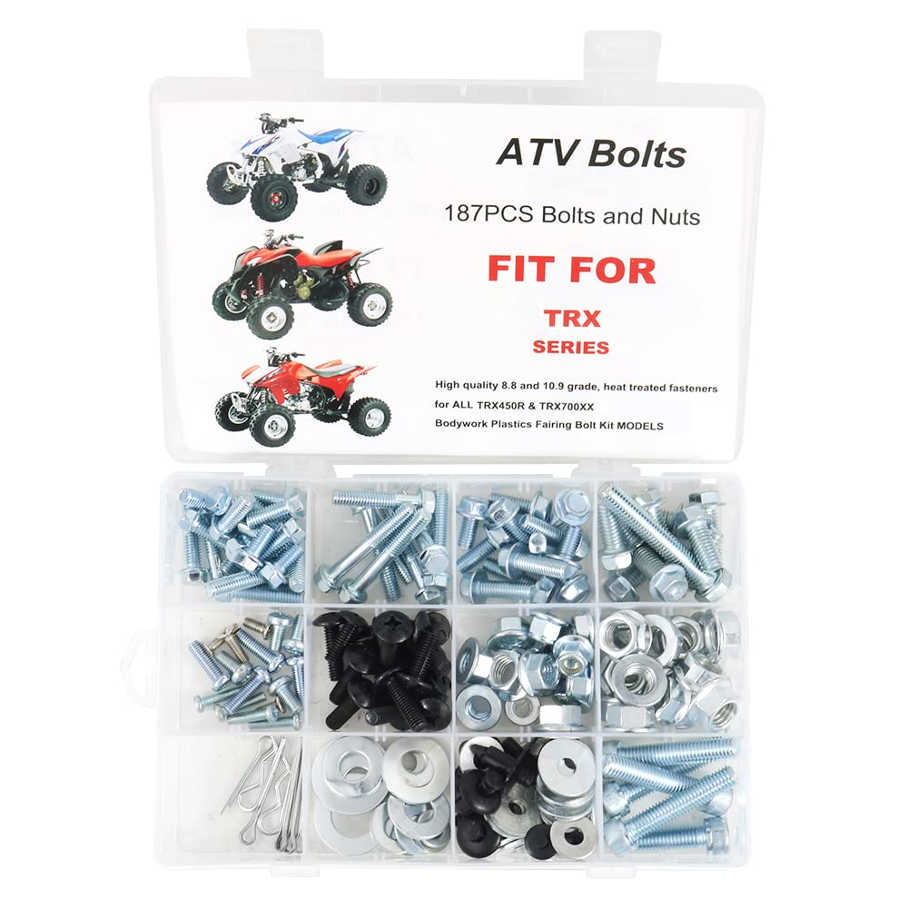 リン Amazon.com: Xitomer 187 PCS Fit for TRX450R &TRX700XX Steel