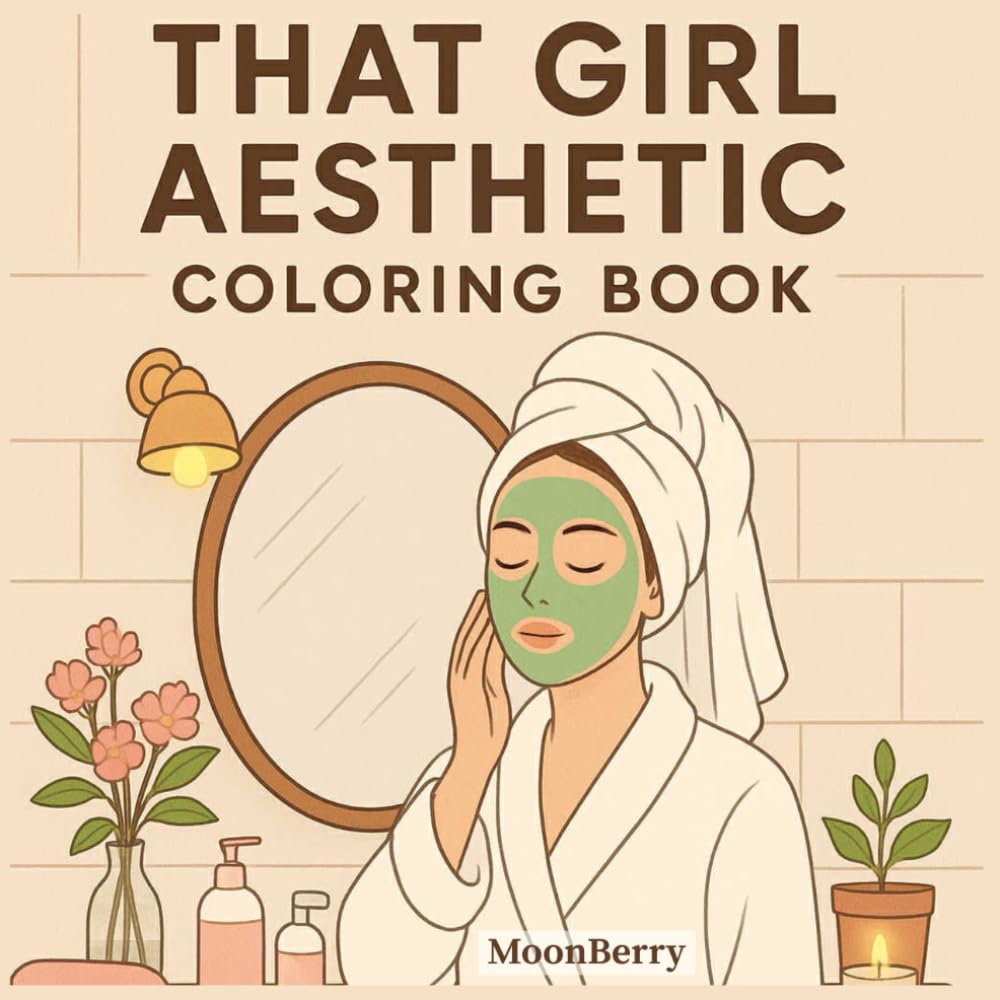 That Girl Aesthetic Coloring Book: Clean Girl, Wellness, Self-Care, Healthy Lifestyle & Relaxing Ilustration For Teens and Adults