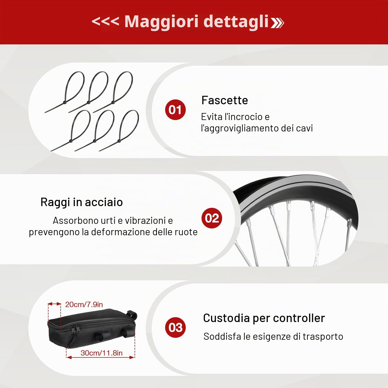 Kit di conversione per biciclette elettriche 48 V 1000 W 20 pollici, kit di conversione per bicicletta con display LED e acceleratore a pulsante, cerchio in lega leggera con freno a disco e freno a V