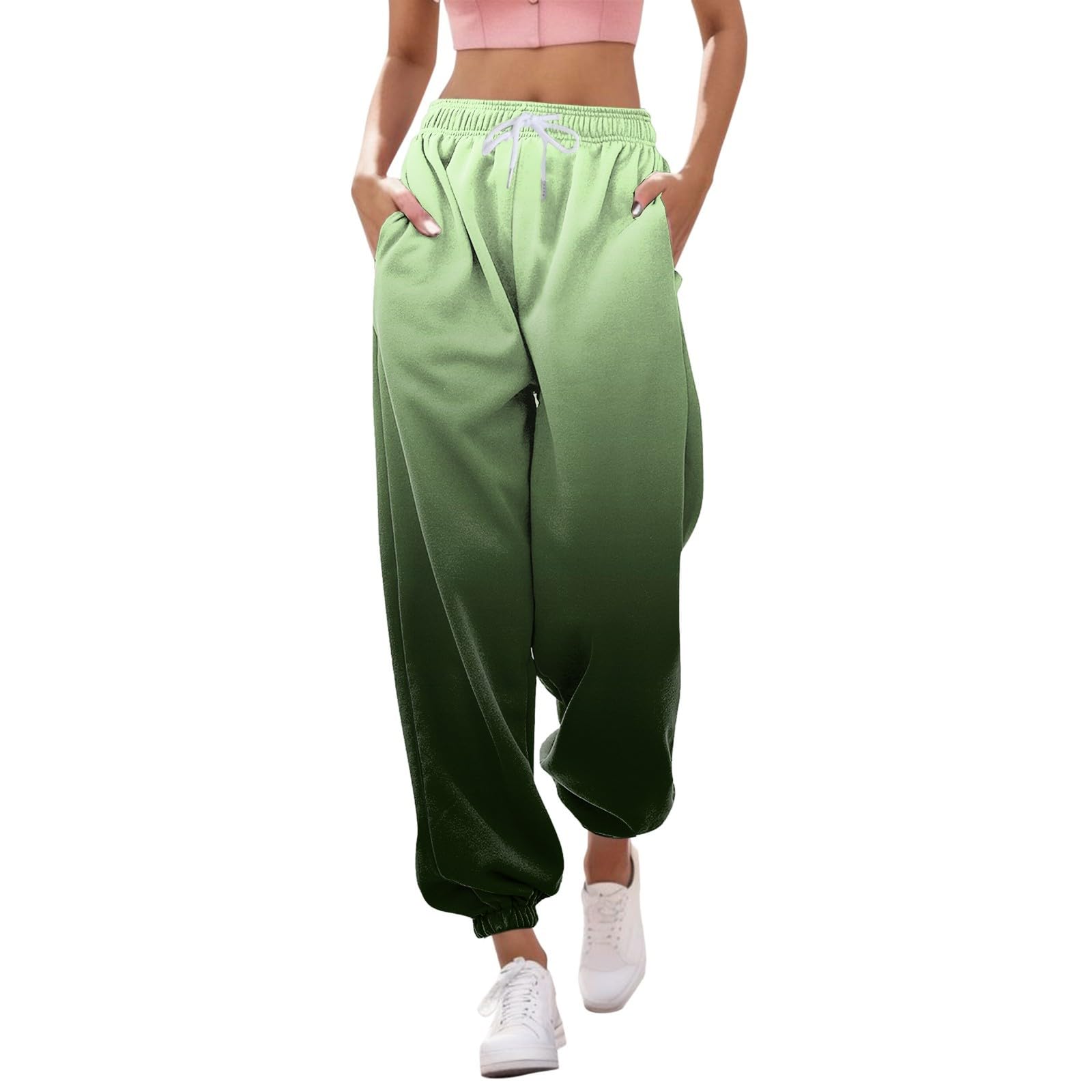 GenerischJogging Bottoms Women's Long Baggy Sweatpants Colour Gradient  Sweatpants Jogging Bottoms Women's Cotton Tight Leg Training Trousers Long