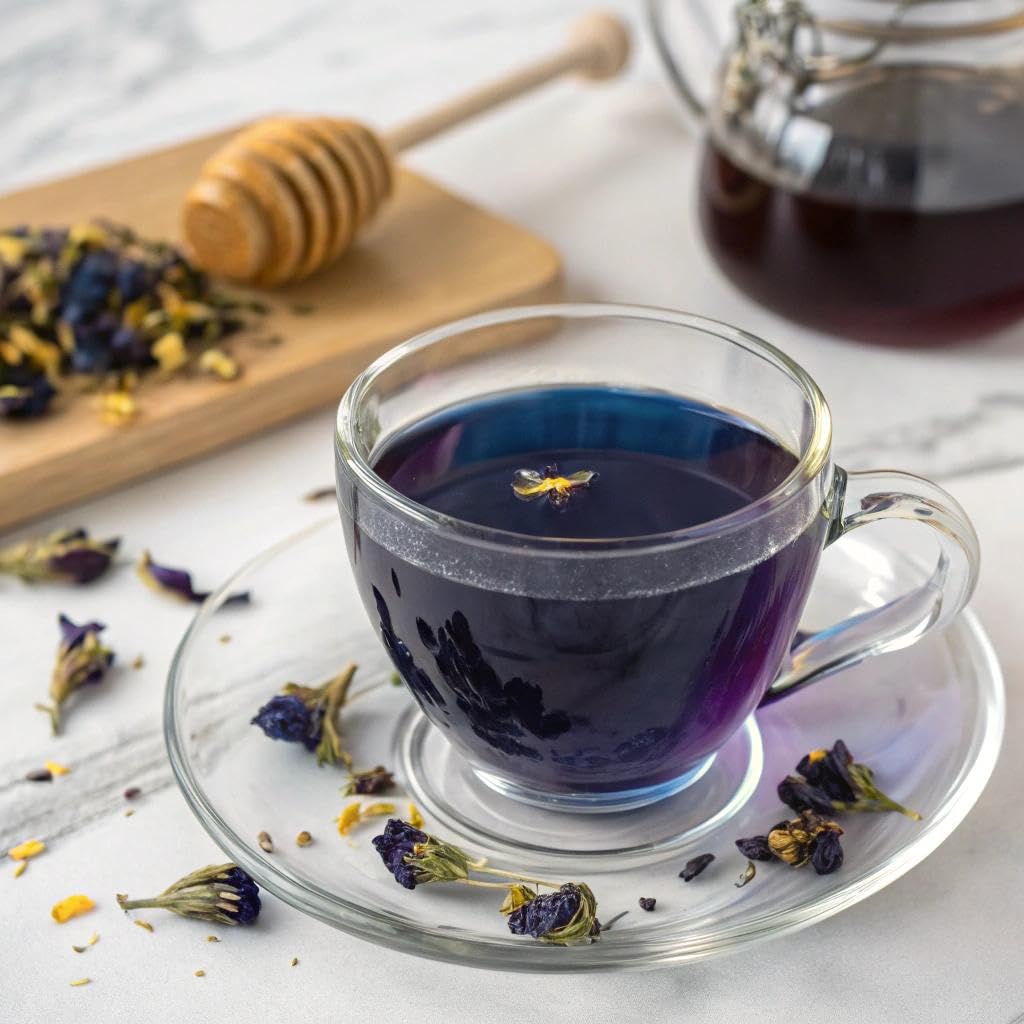 茶  Blue Tea Amazon.com : BLUE TEA - Butterfly Pea Flower Tea - 60 Count