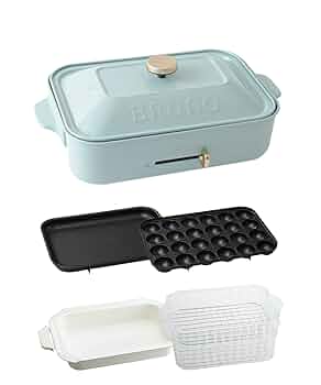 BRUNO ブルーノ コンパクト ホットプレート ブルーグレー 鍋プレート付き Amazon | BRUNO ブルーノ コンパクトホットプレート パープル系