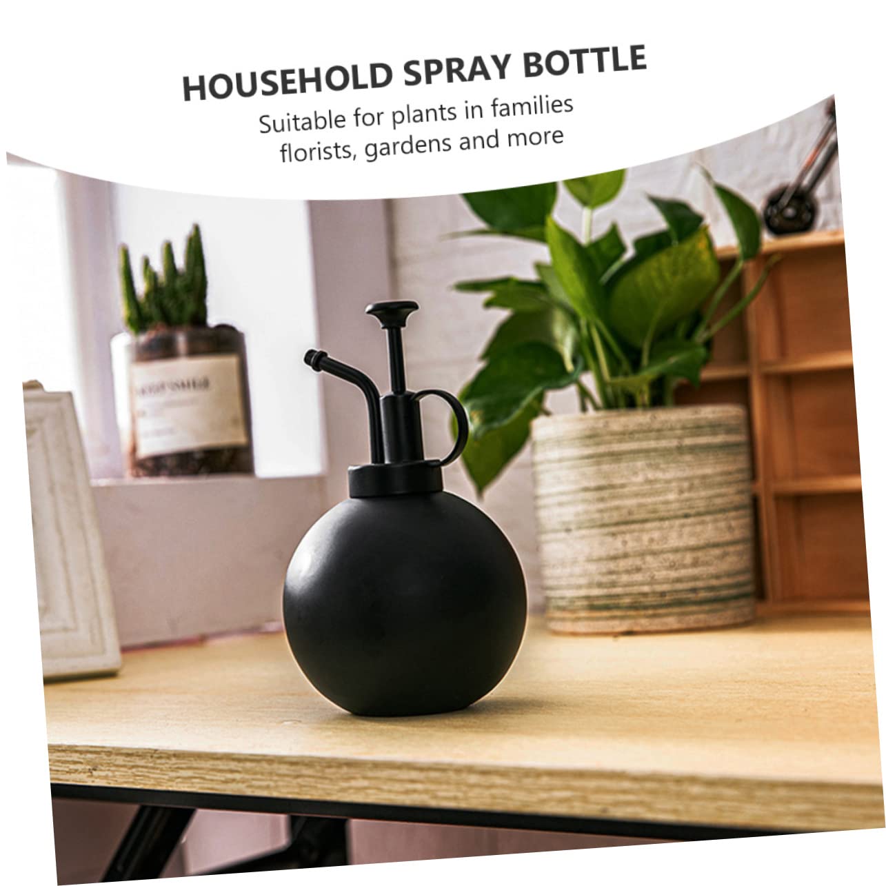 500ml Edelstahl Sprühflasche für Blumen und Pflanzen Schwarz