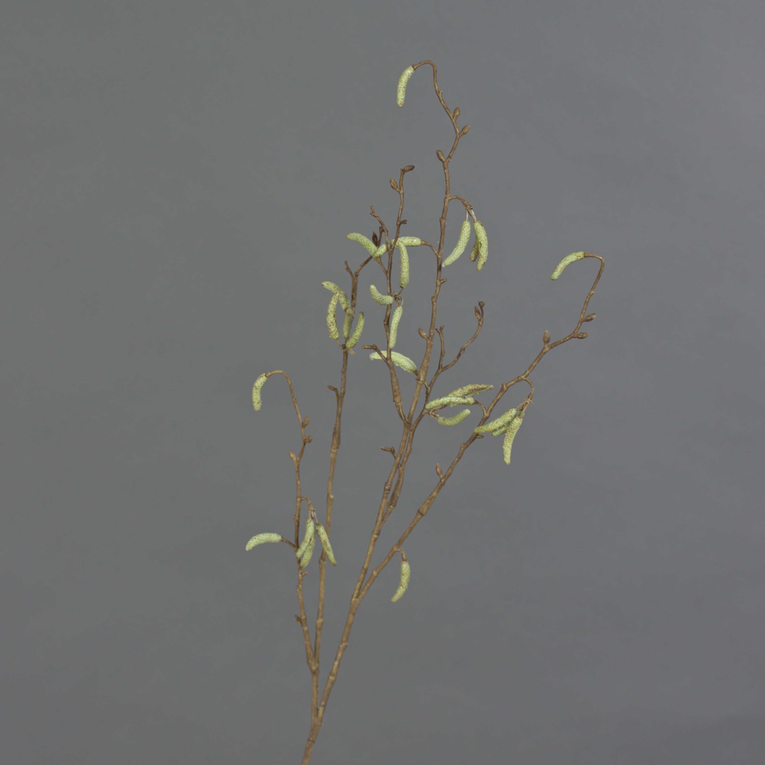 artplants.de Artificial Birch spray NANTE, 25 buds, brown, 26"/65cm - Artificial tree branch/Simulation plant