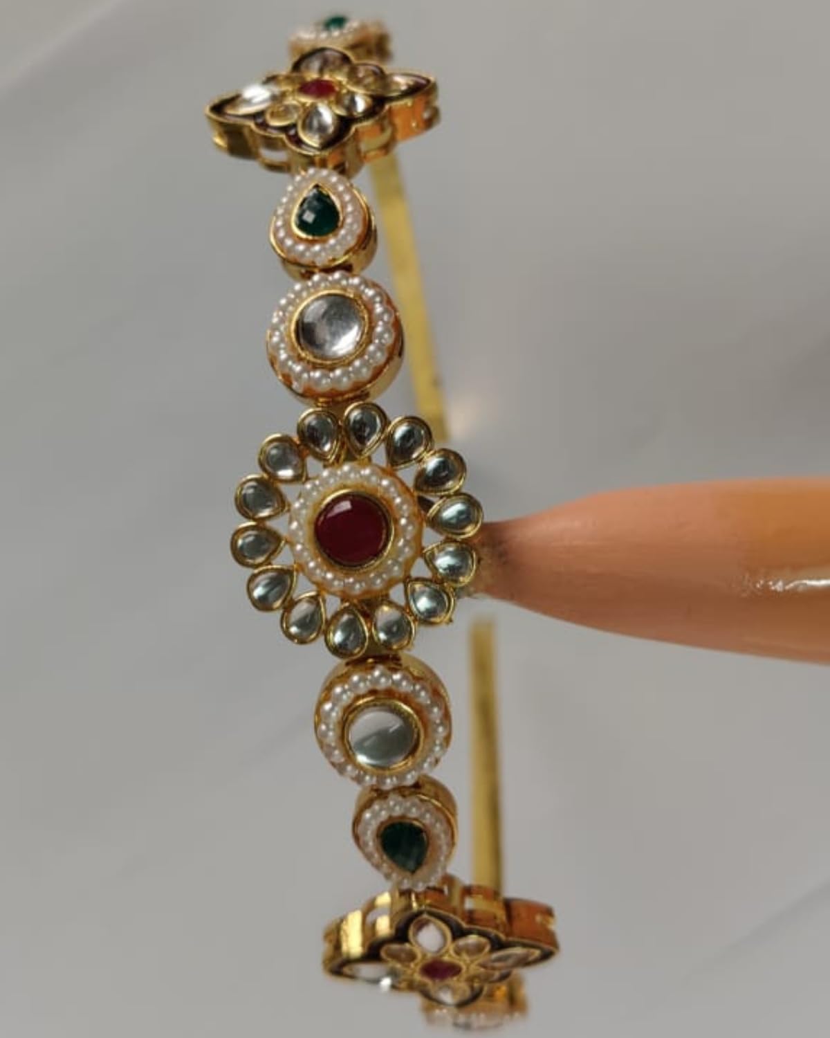 Kundan Hairband Matha Patti for Women | Red Stone Head Band | Traditional Hairband Hair Accessories Without Maang Tikka | Kundan Headband for Girls & Women Wedding