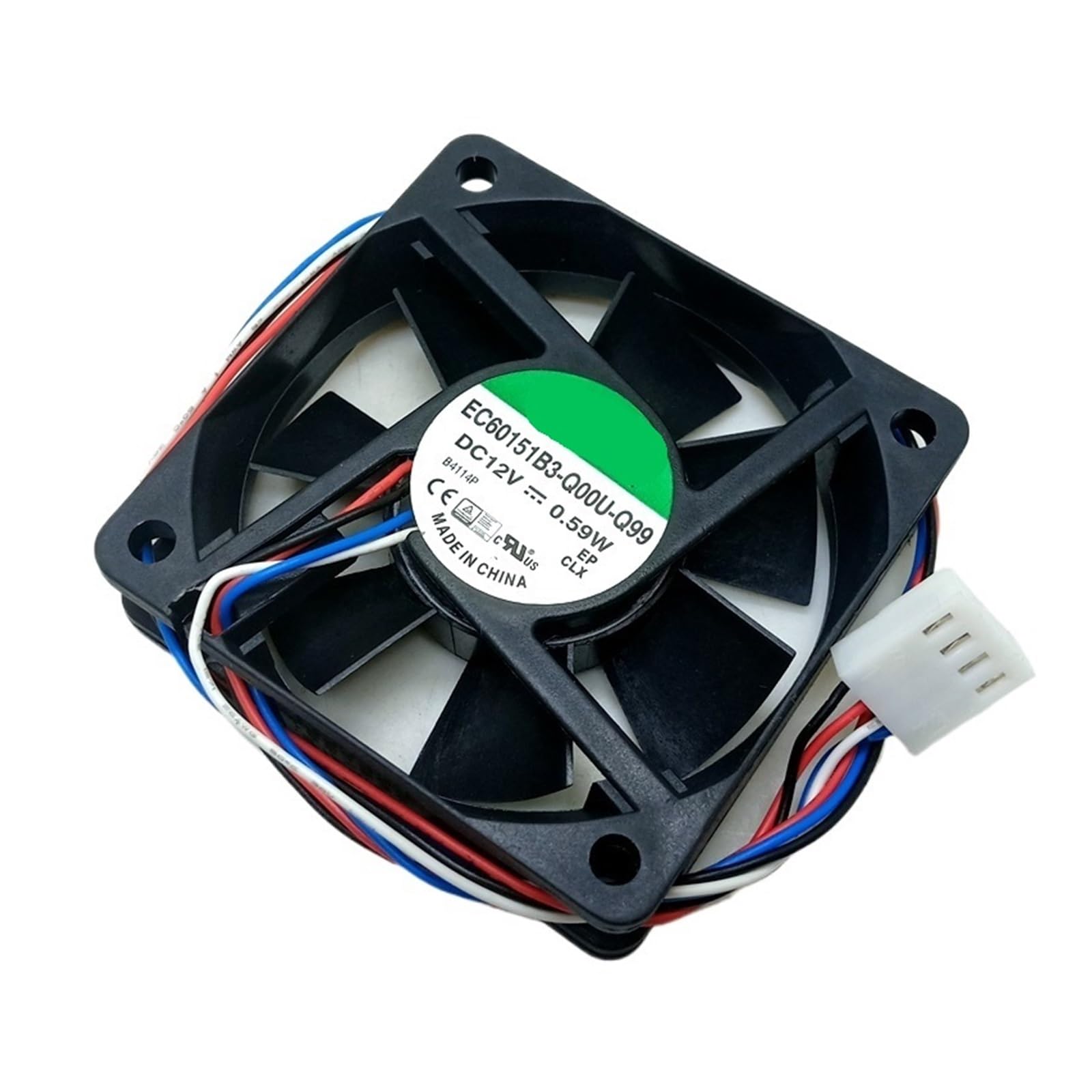 UWUKCJOKQ 1pcs 12V 0.59W Fan 6015 60mm 60 * 15mm EC60151B3-Q00U-Q99 4-pin