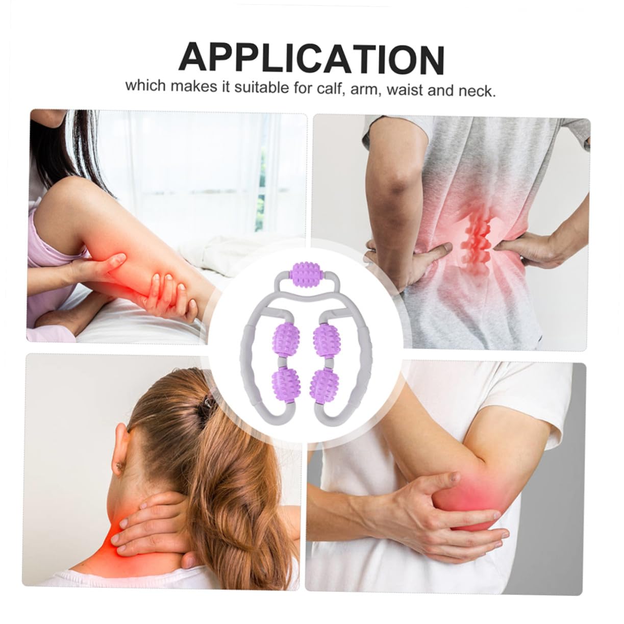 Rodillo de Masaje Portátil para Músculos de Piernas y Brazos, 2 Piezas, Material Abs, Uso Doméstico para Relajación Después del Ejercicio