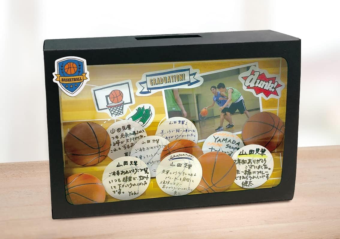 新品　立てて飾れるバスケットボール型立体式色紙　メッセージボール　10枚 新品 立てて飾れるバスケットボール型立体式色紙 メッセージ