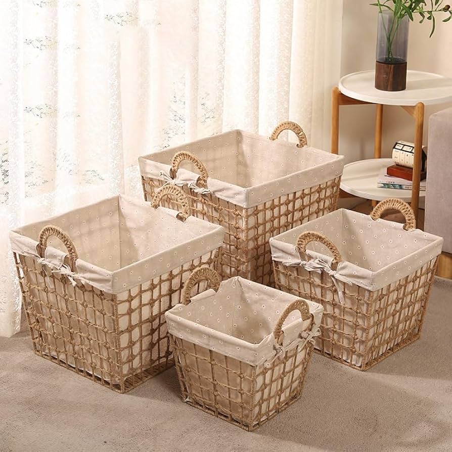 Amazon｜収納バスケット大型 カゴ 収納 収納カゴ ランドリー収納