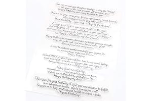 KSCRAFT Clear Stamps Sentiments Slimline Inside Birthday