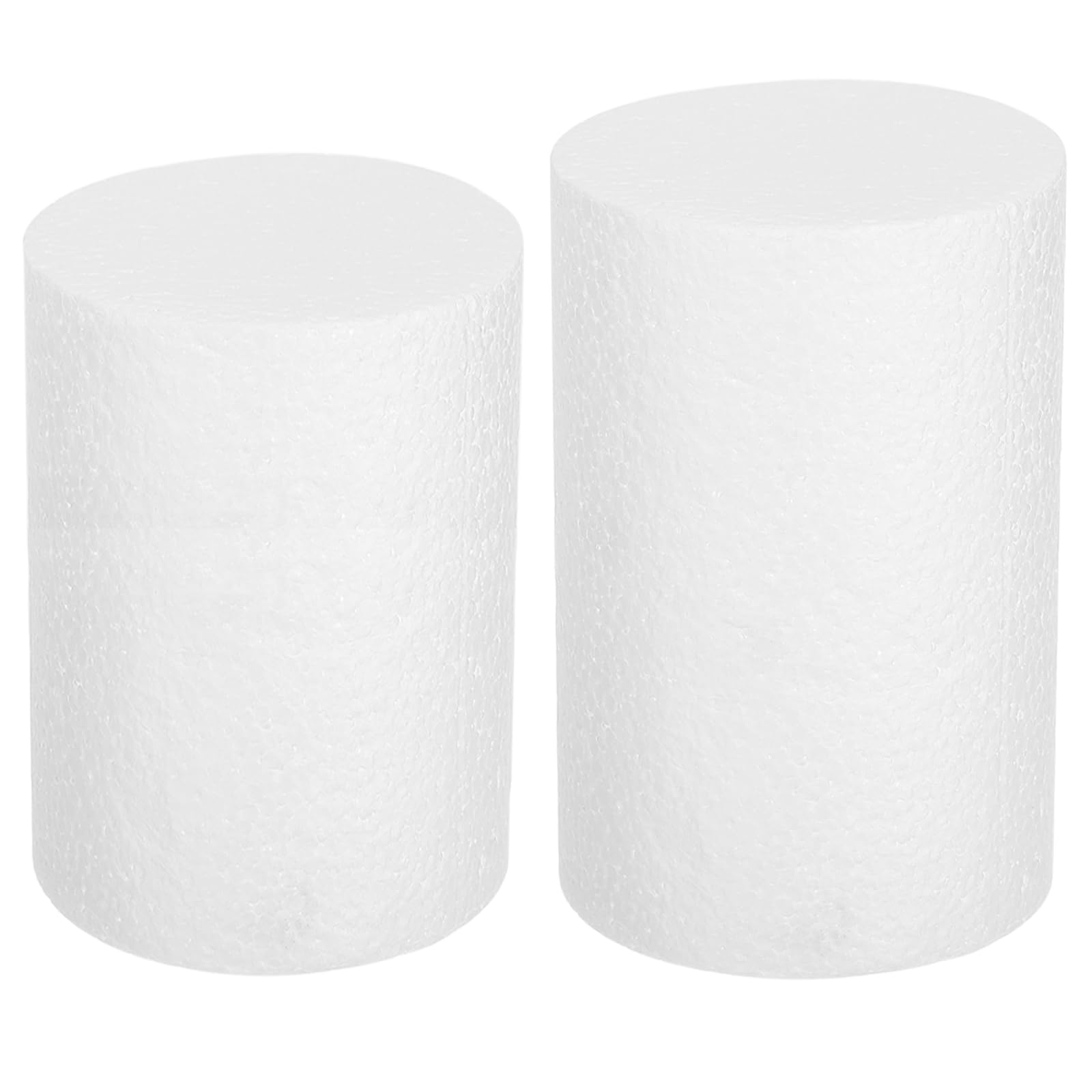 sourcing map Round Foam Cake Dummy, 4"x 5", 4"x 6" White Fake Cake Circles Dummies Decorating Display for Wedding Birthday Party Cakes Decoration Crafts and Window Displays， 2Pcs