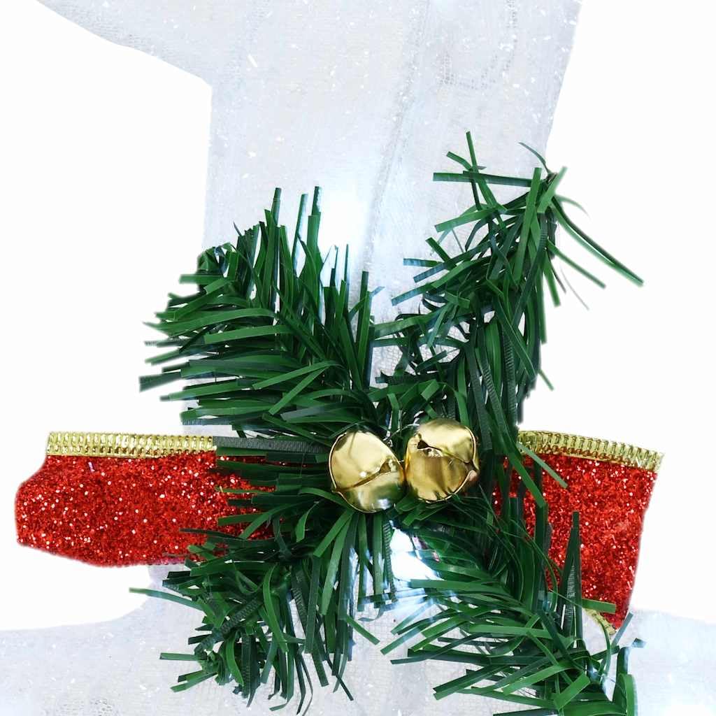 2 renne a LED, decorazione in tessuto bianco freddo, alimentazione USB, illuminazione natalizia per interni ed esterni protetti, stile art déco durevole, decorazione invernale festosa, 45 x 19 x 65 cm