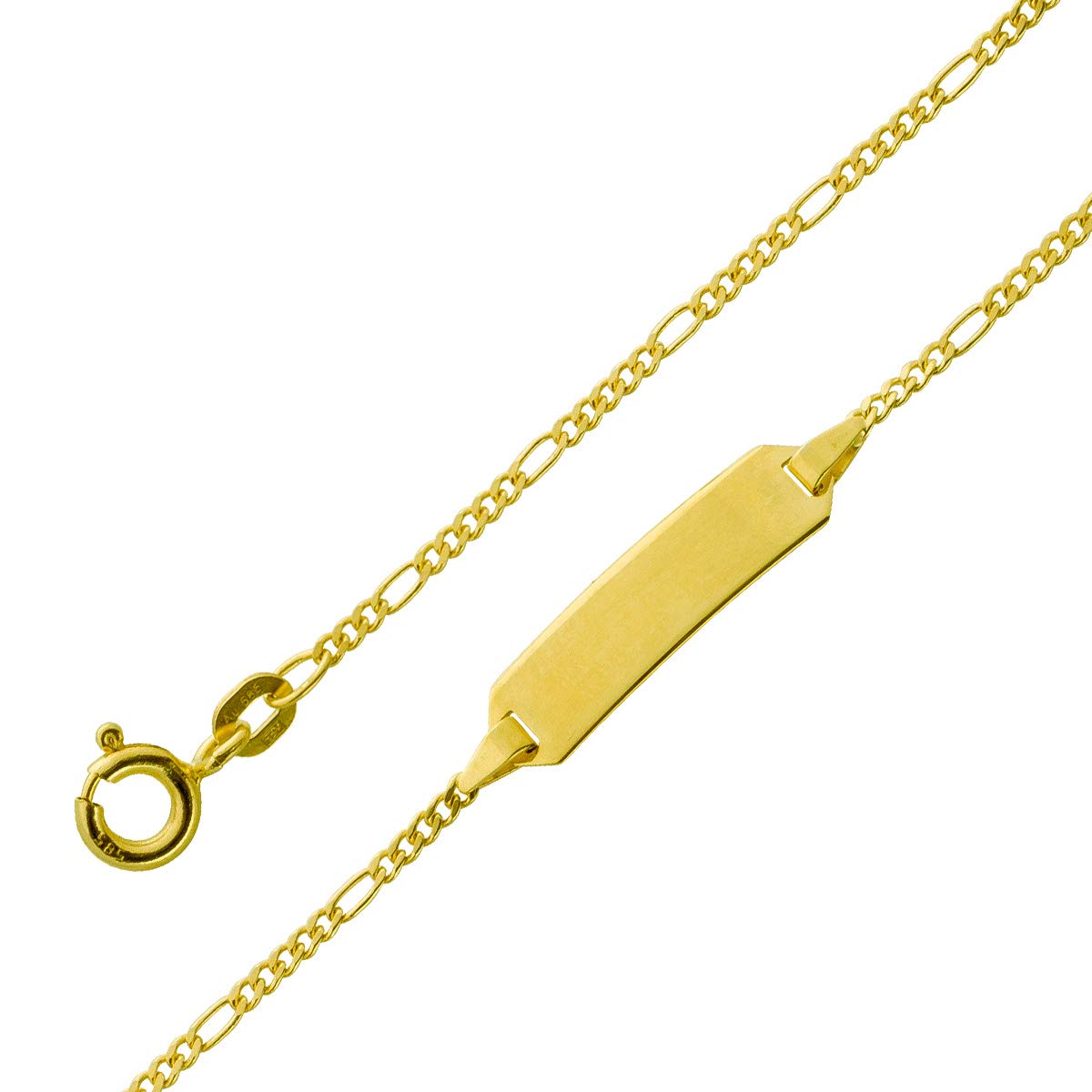 Ch.Abramowicz Gravur Armband ID Gold 333 8 Karat poliert massiv 14