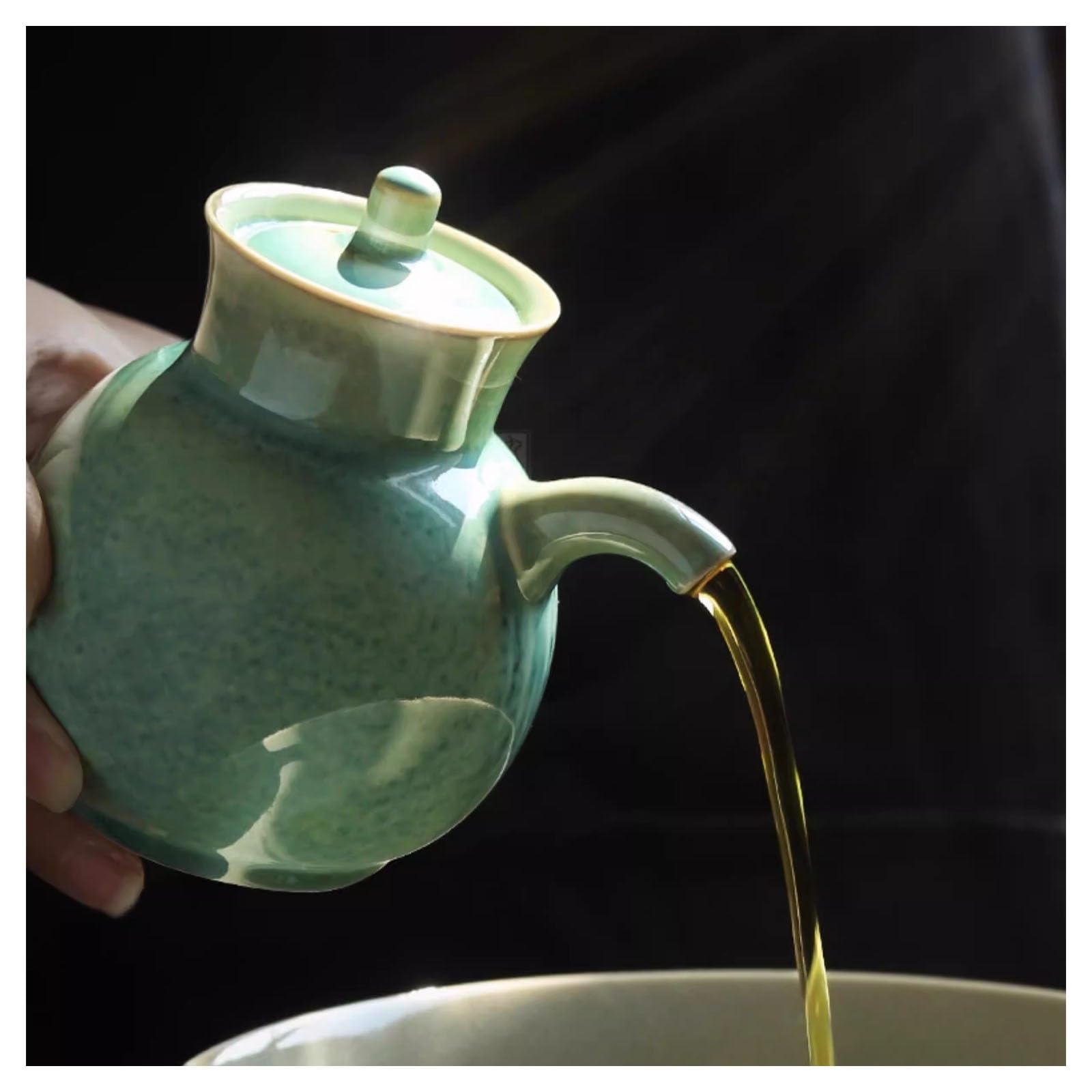 Dispenser per salse in ceramica con coperchio, porta salsa di soia e aceto, in stile giapponese, per condimenti e condimenti, ideale per spezie e salse