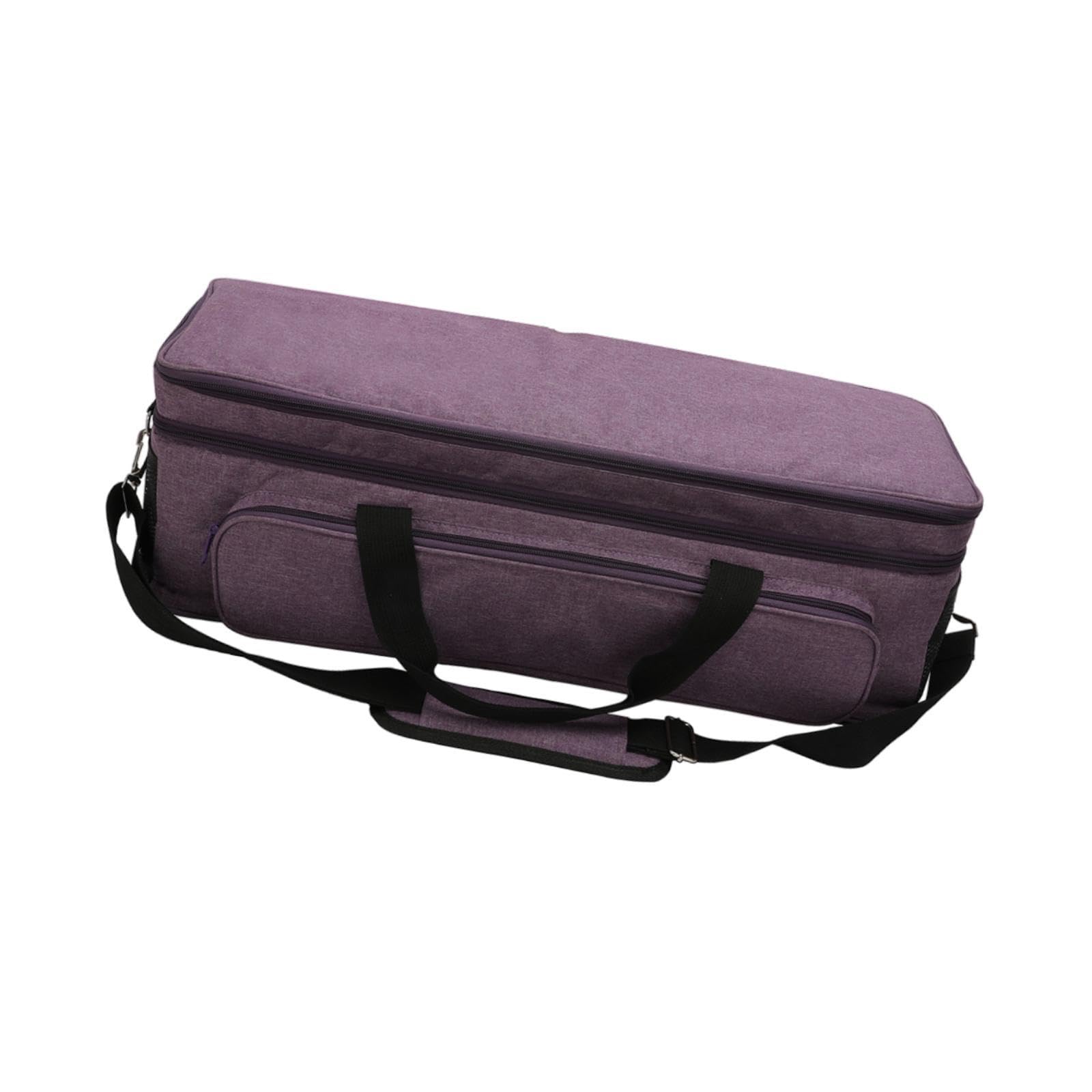 Die Cut Maschine Tasche Hartschale Tragetasche für Pressmaschine mit Strapazierfähigem Oxford Textil Zubehörfächern Und Tragegurt für Werkstatt Reisen, Lila