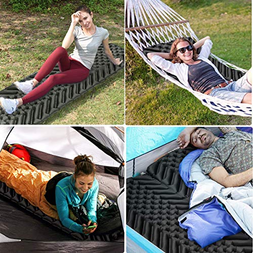 Sundom Isomatte Camping Outdoor Ultraleicht Camping Isomatte Aufblasbare, wasserdichte Faltbar Luftmatratze, Kleines Packmass Campingmatte Schlafmatten für Camping Wandern Sport Reisen Backpacking