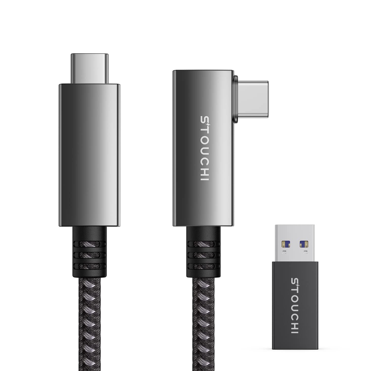 Stouchi Link Cable Compatible with Quest 2 16FT, Fiber-Optic Link Headset Cable USB C 3.2 Gen1 5Gbps Data Transfer & 3A Fast Charging Compatible with Oculus Quest 2 Headset and Gaming PC