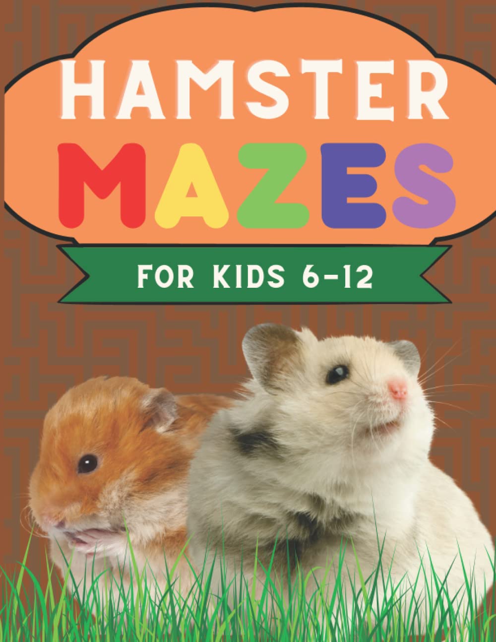 Hamster Maze Book for kids 6-12: Animal Mazes, Activity Workbook, Full-color Illustrations