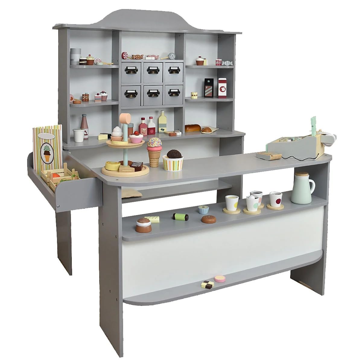 Roba Kaufladen aus Holz - Großer Kaufmannsladen für Kinder - Marktstand - Shop