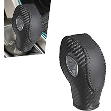 Car Gear Shift Knob Cover, Leather Scratch-Resistant Shift Knob Protective Cover, Premium-Texture Automotive Interior Accessory, Compatible with Ford Mondeo Escape Focus Black