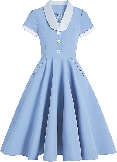 Amazon.com: Vestido vintage de los años 50, estilo Audrey Hepburn, estilo  retro, rockabilly, para cóctel, boda, fiesta : Ropa, Zapatos y Joyería