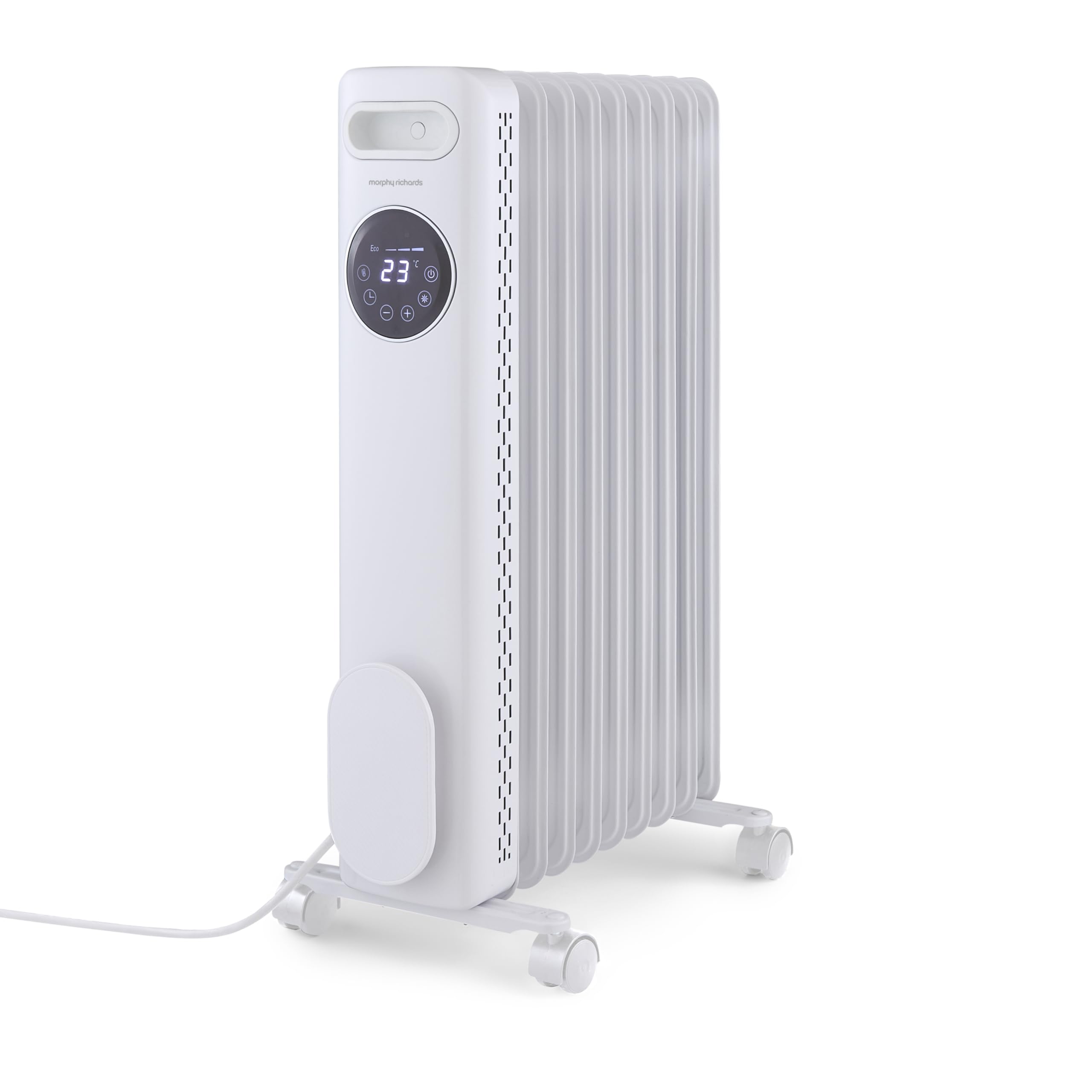 Morphy Richards HeatFlux 2kw Digital Oil Filled Radiator with Remote Control in White
