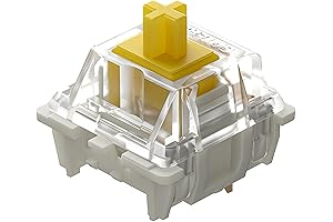 GATERON G Pro Yellow Keyboard Switches: 3-Pin Linear Tactility, Enhanced RGB Experience