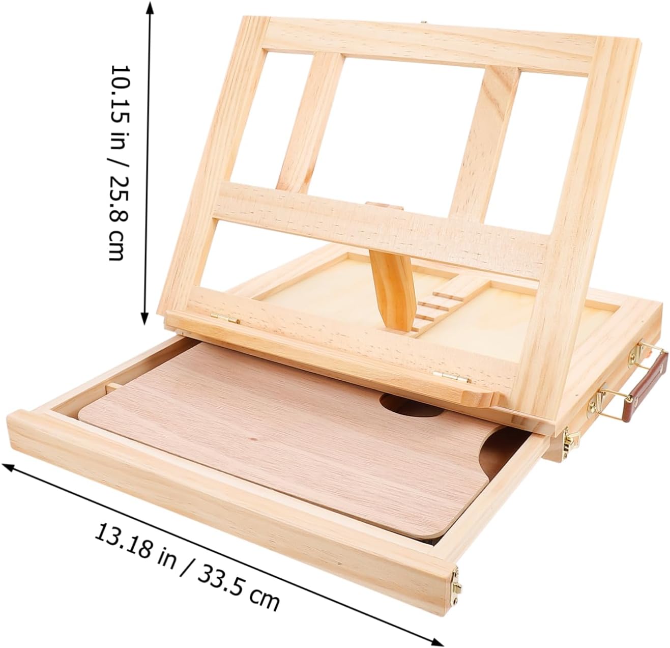 VILLCASE Easel for Display Wooden Stand Desktop Easel Portable Painting Stand Drawer
