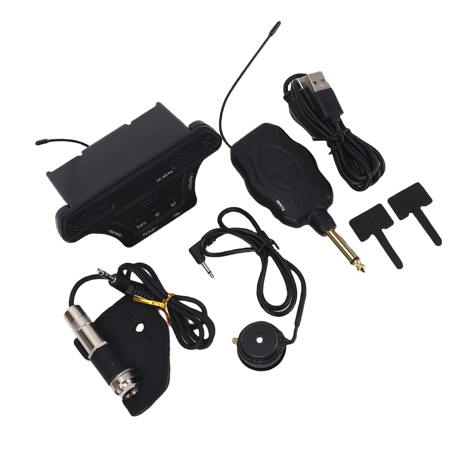 Tonabnehmer für Akustikgitarre, High-Fidelity-UHF-Bluetooth-Mikrofon für Live-Auftritte und Jam-Sessions, ABS-Material, 1 Einheit