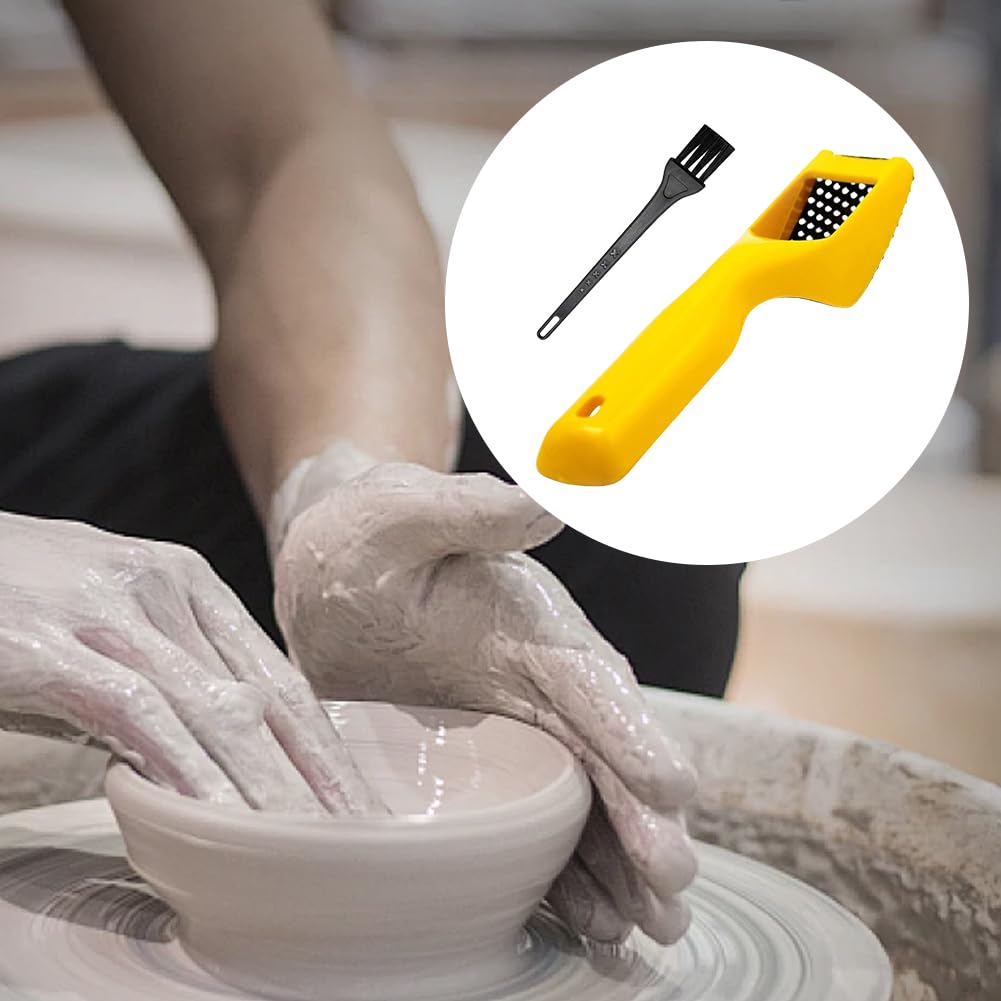 367023-STX Surform Shaver Tool 5 21 115 con cepillo de limpieza - Multifuncional Hand Rasp Plane Polish Shaper - Herramienta de afeitar de mano para esculpir arcilla de cerámica y tal