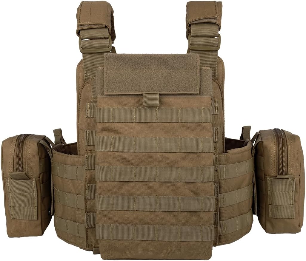 Tactical Outdoor Vest with Quick Release and PALS Molle System 1000D Nylon