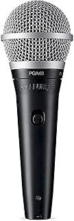 Shure PGA48 Dynamic Microphone - Handheld Mic for Vocals with Cardioid Pick-up Pattern, Discrete On/Off Switch, 3-pin XLR Connector, 15' XLR-to-XLR Cable, Stand Adapter and Zipper Pouch (PGA48-XLR-E)