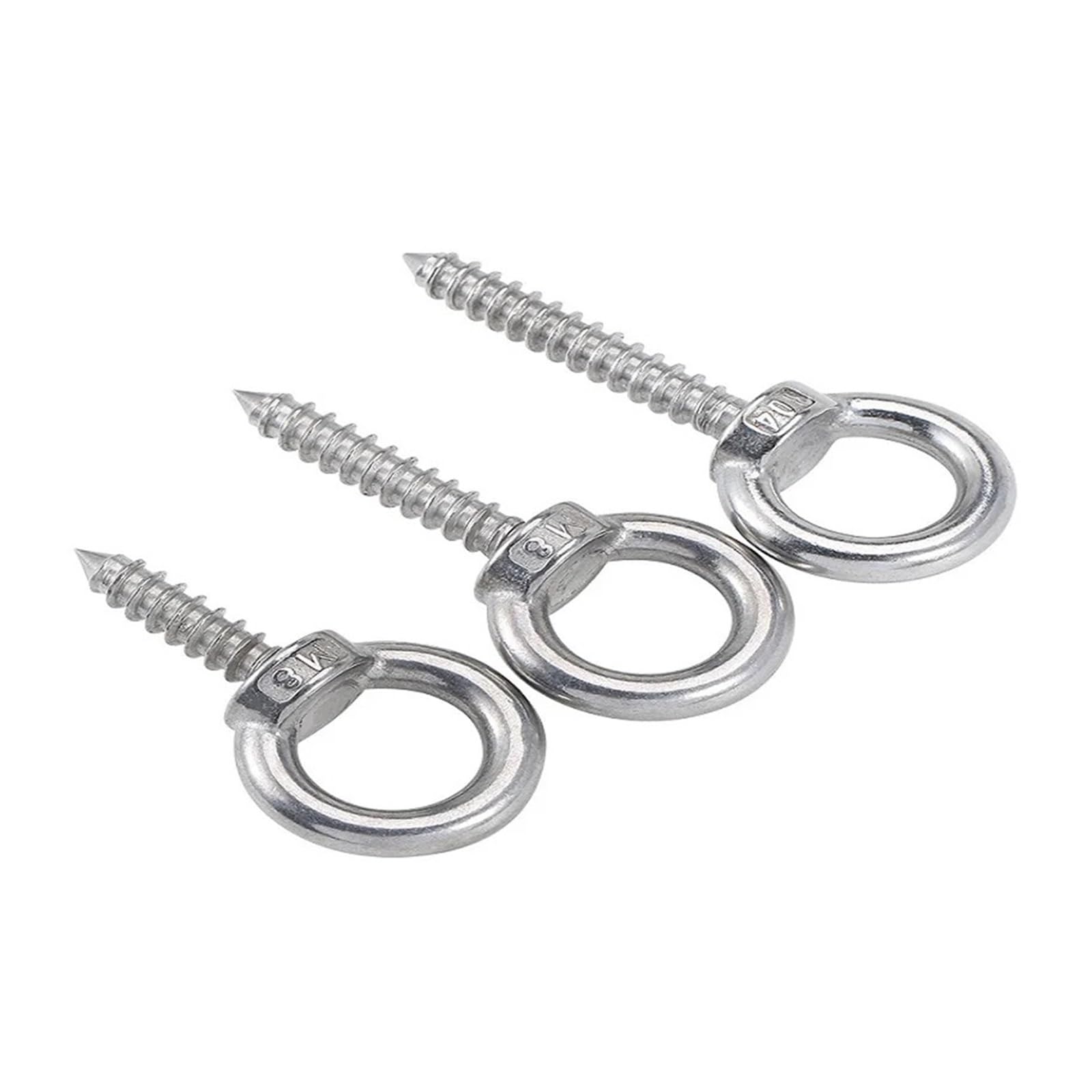 uxcell sourcingmap® M4 Thread Dia 304 Stainless Steel Ring