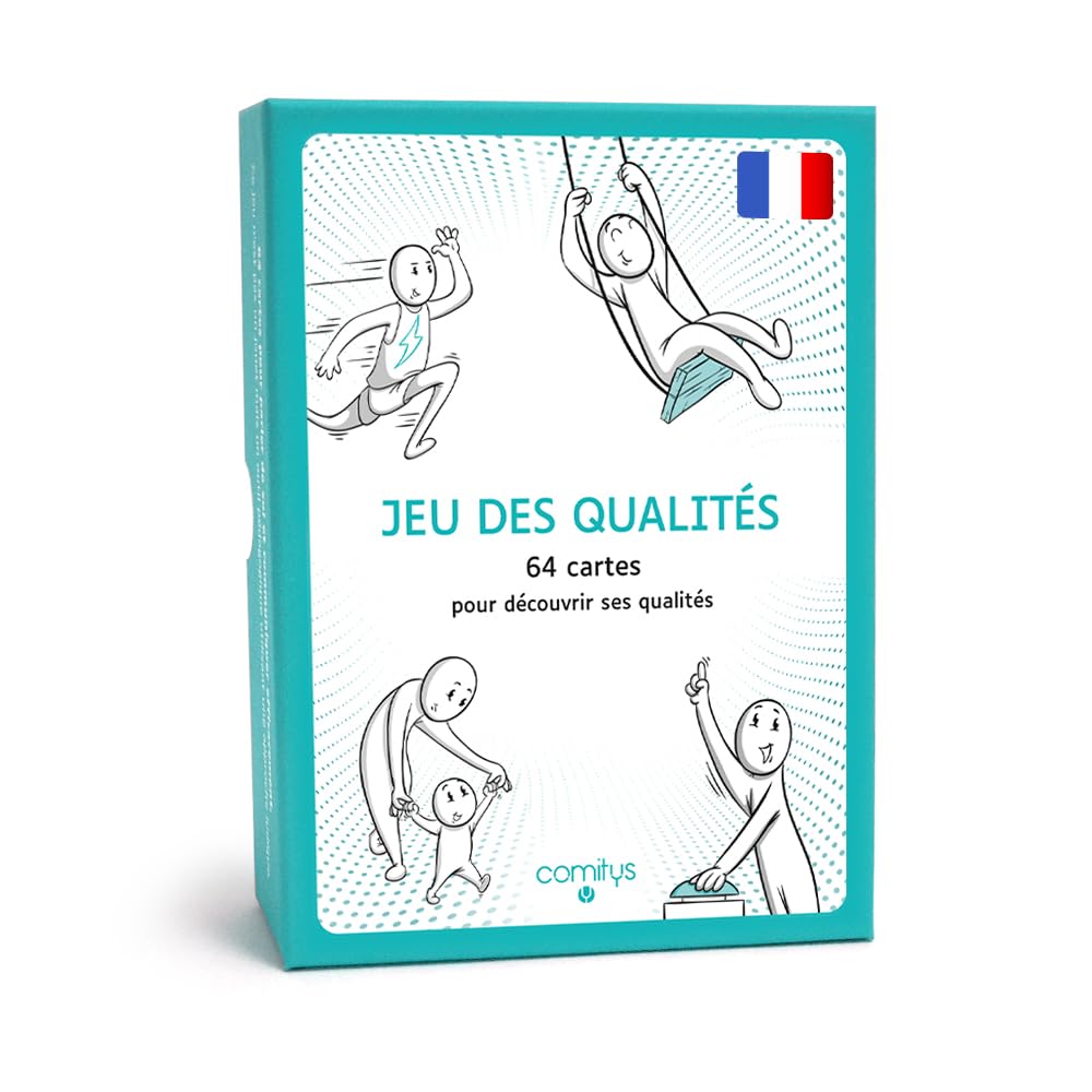 The Qualities Game by Comitys  Confidence & Character Strengths Cards for Kids, Teens & Adults | Build Self-Esteem, Leadership & Social Skills | SEL Resource for Home, School & Coaching | Age 6+