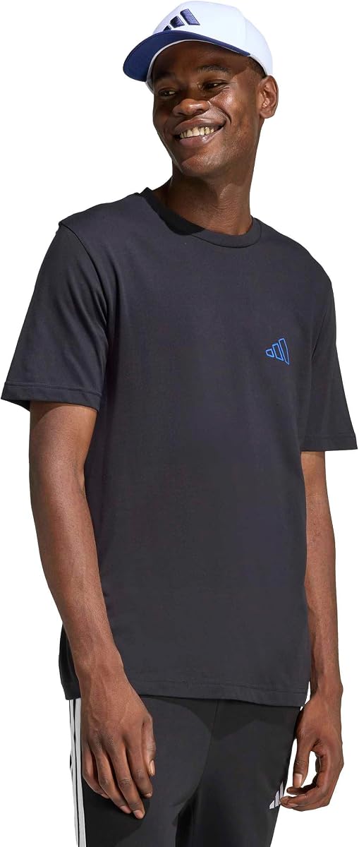 Camiseta con gráfico Vibe de triple raya para hombre