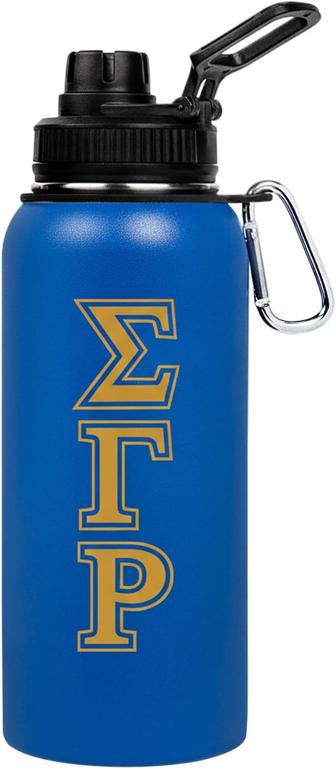 Sigma Gamma Rho Sorority Paraphernalia - Official Vendor - 32 oz Stainless Steel Insulated Tumbler - Greek Letters