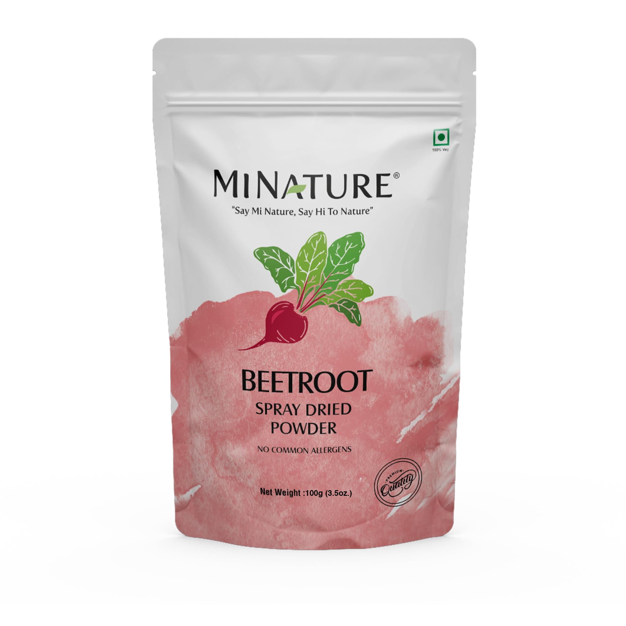 Mi Nature 100% Pure Beetroot Powder 100g (3.5oz) Spray Dried Formula DIY Skin Mask & Hair Masks |Vulgaris for Smoothies