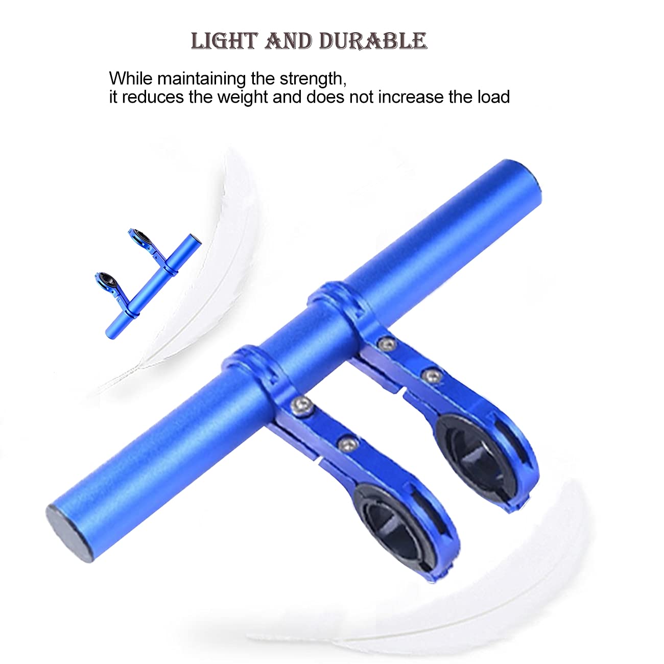 Extension De Guidon Horoper – Double Support Pour Lampe, Compteur Ou Cloche (rouge, Bleu, Noir)