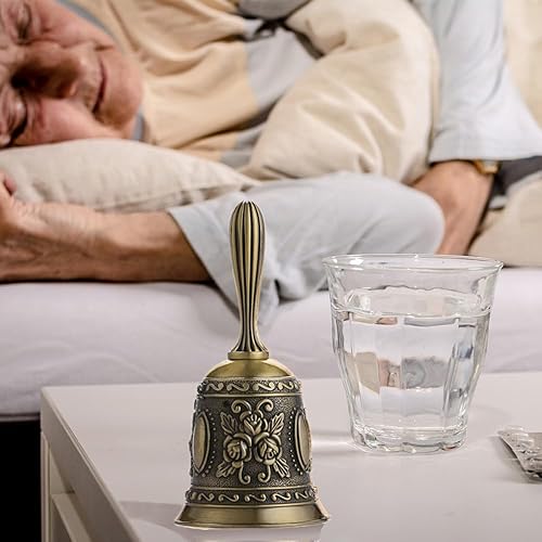 Miniatura 3 de Campana de llamada de latón súper fuerte para sonar en boda, campanas de mano para personas mayores, campanas de noche para profesores, campanas de
